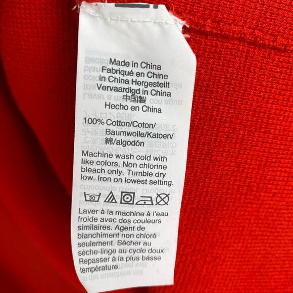 J. Crew Vanessa Cardigan Size M Bright Cerise Red Cotton Sweater Jacket Game Day - Picture 11 of 13